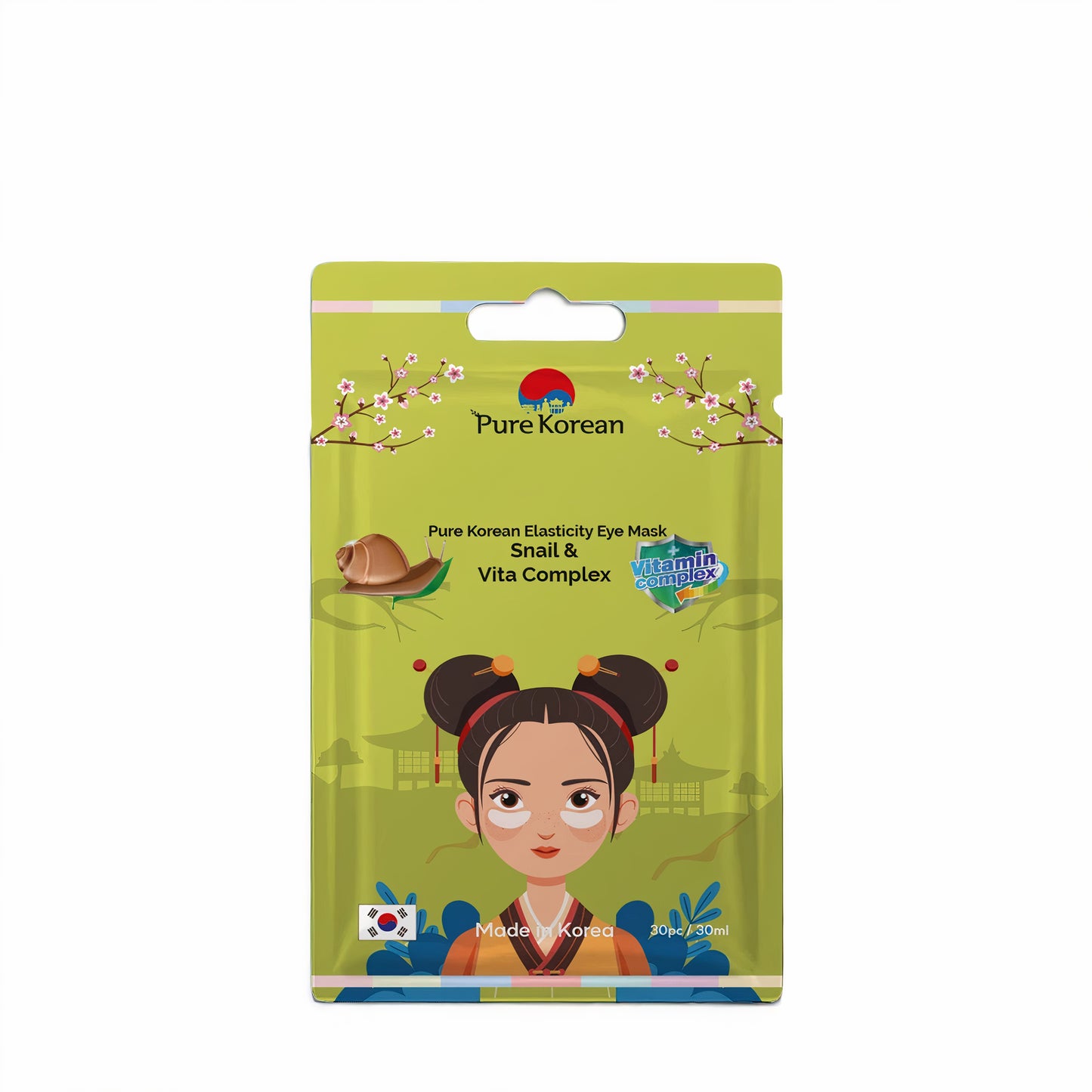 Pure Korean Elasticity Eye Mask 30 ml (Snail & Vita Complex)