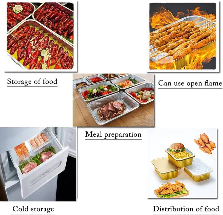 13 "x9" Gold Aluminium Disposable Foil Baking Pan – 3.5L Heavy-Duty Steam & Roasting Tray