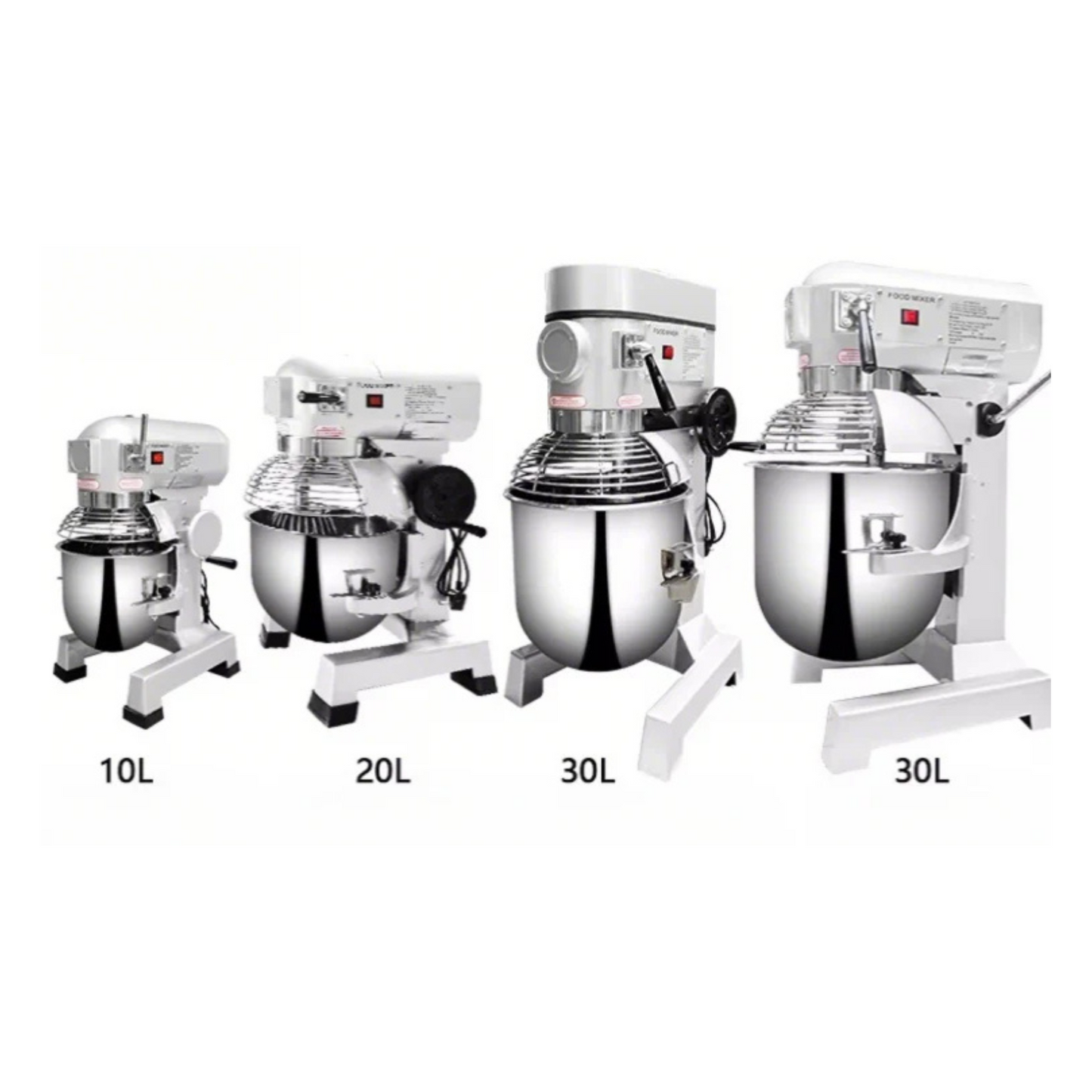 Commercial Spiral Dough Mixer - 10L/20L/30L Capacity Industrial Bakery Equipment