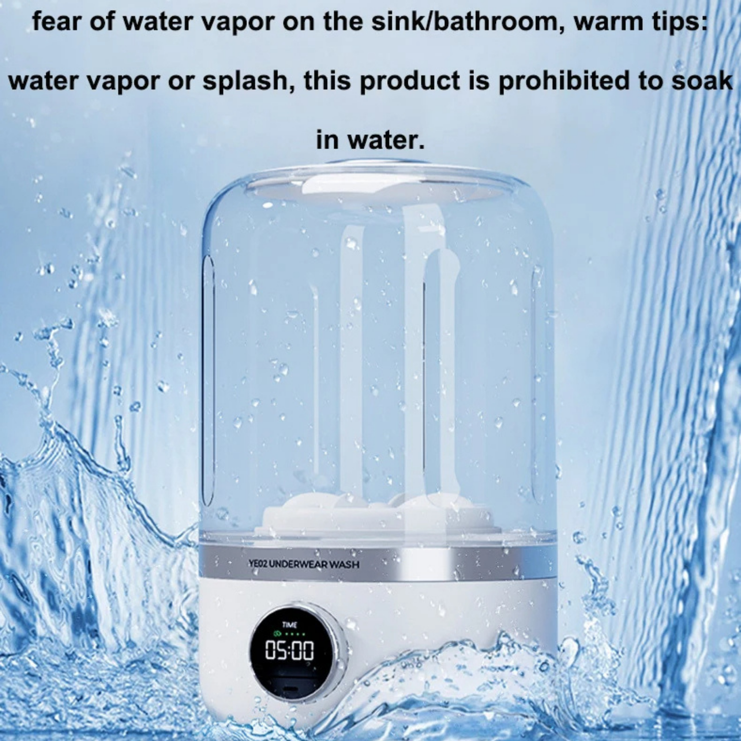 Wireless Portable Mini Ultrasonic Washing Machine - Compact Washing Device