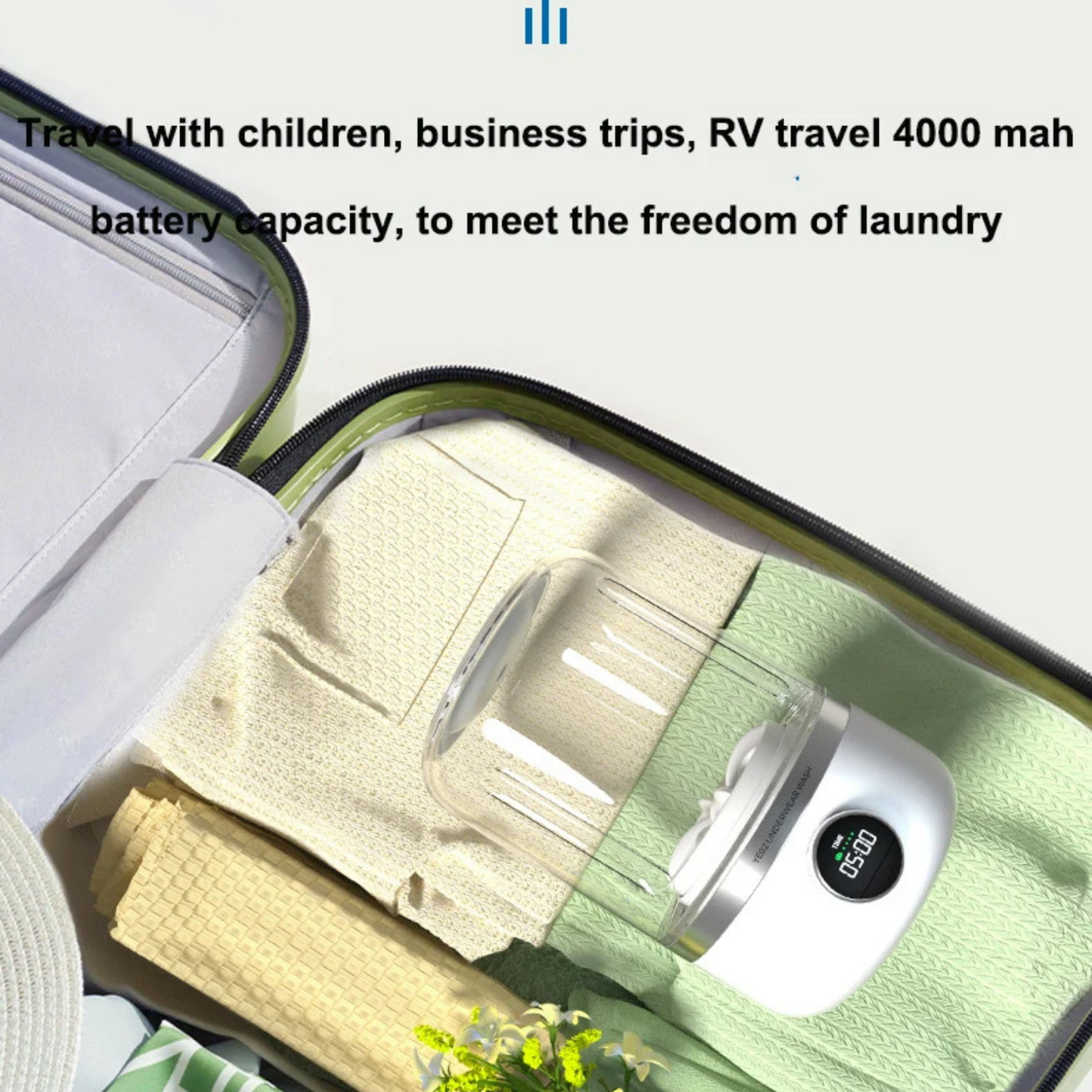 Wireless Portable Mini Ultrasonic Washing Machine - Compact Washing Device