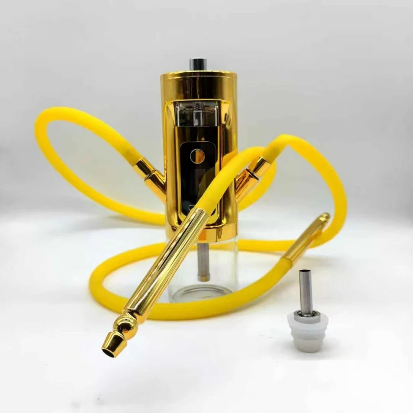 Premium 2-in-1 Acrylic Smoking Hookah Set 2000mAh Electric Shisha Non-Charcoal for Travel
