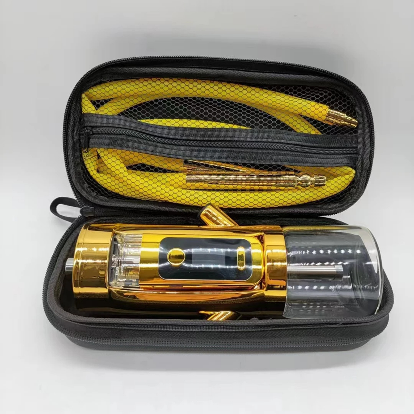 Premium 2-in-1 Acrylic Smoking Hookah Set 2000mAh Electric Shisha Non-Charcoal for Travel