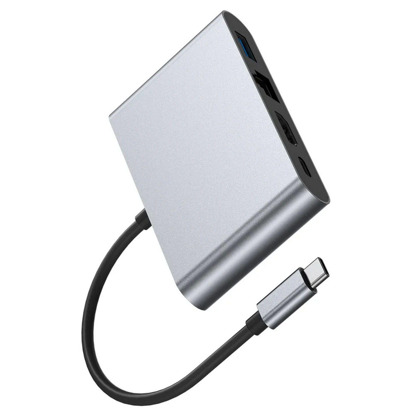 Professional 4-in-1 USB-C Hub: USB 3.0, Gigabit Ethernet, 4K HDMI, 100W PD