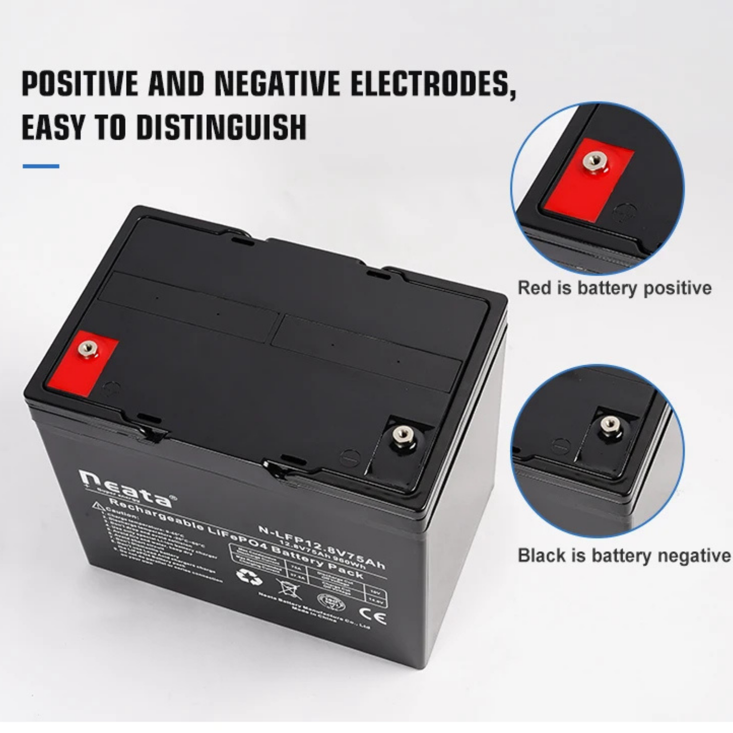 12.8V 100Ah LiFePO4 Solar Battery - UL Certified IP65 Protection