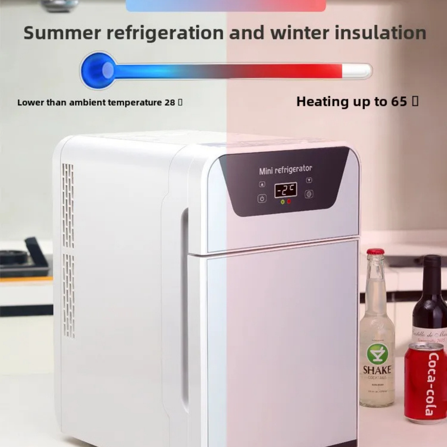 20L Dual-Use Mini Car Cooler Freezer - 12V Semiconductor Refrigeration