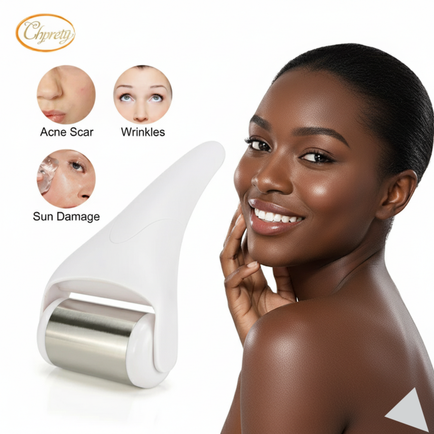 Ice Roller Massager for Neck & Shoulder Pain Relief with Deep Vibration Therapy Tool