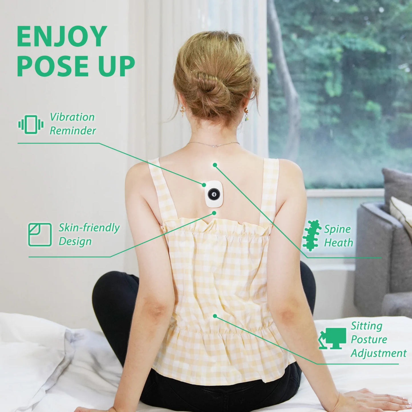 Smart Posture Corrector Pro - App-Controlled Ergonomic Wearable System
