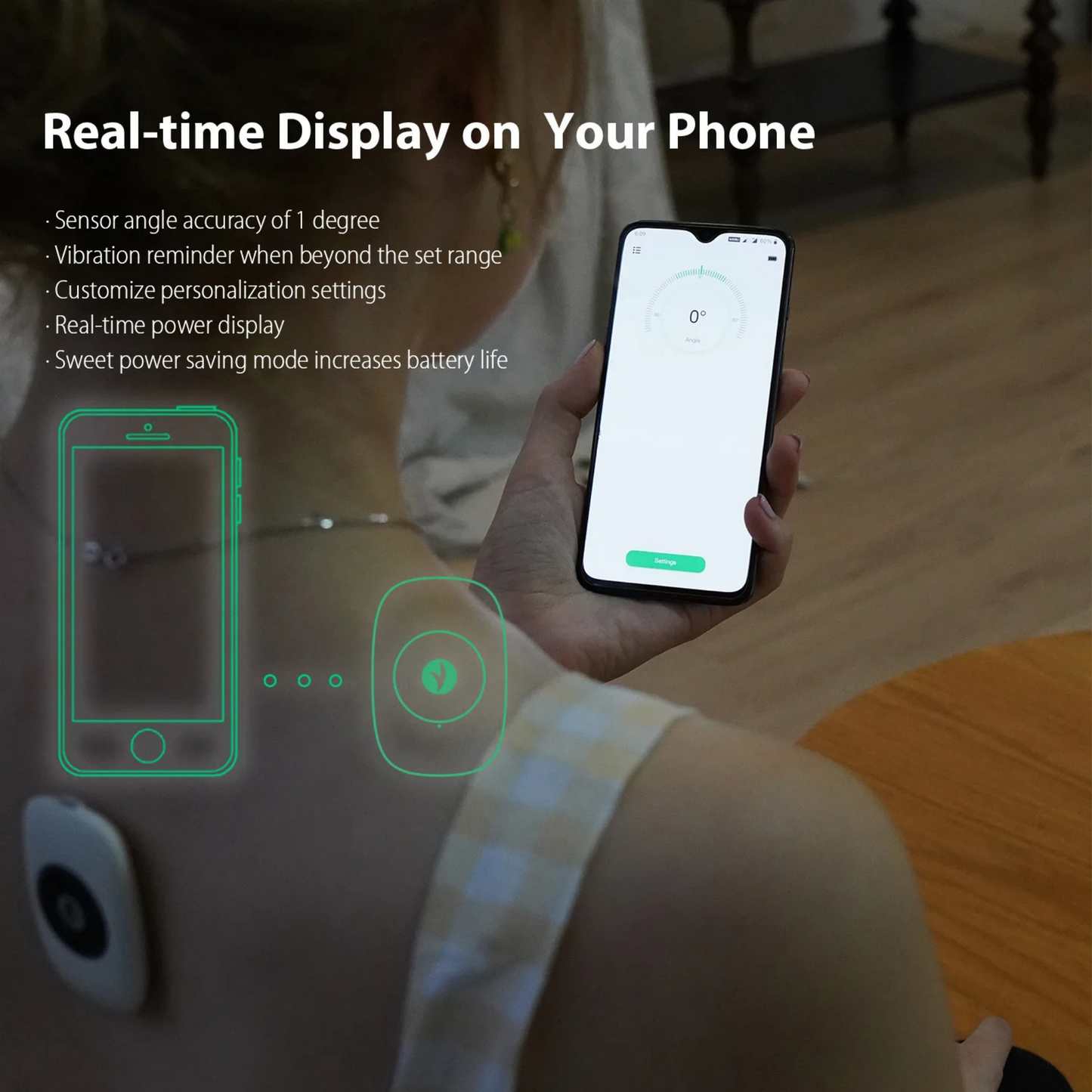 Smart Posture Corrector Pro - App-Controlled Ergonomic Wearable System