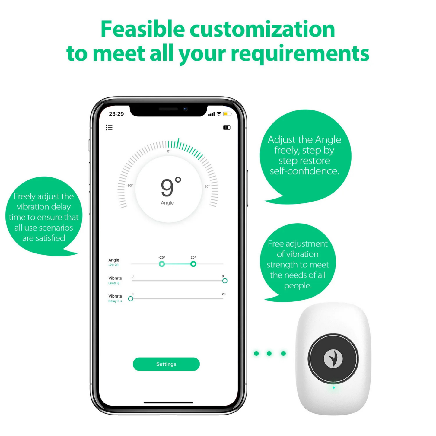 Smart Posture Corrector Pro - App-Controlled Ergonomic Wearable System