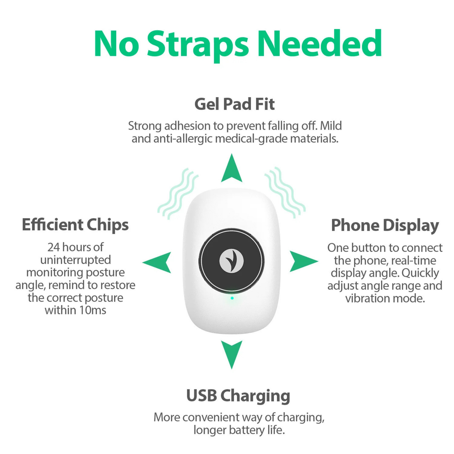 Smart Posture Corrector Pro - App-Controlled Ergonomic Wearable System