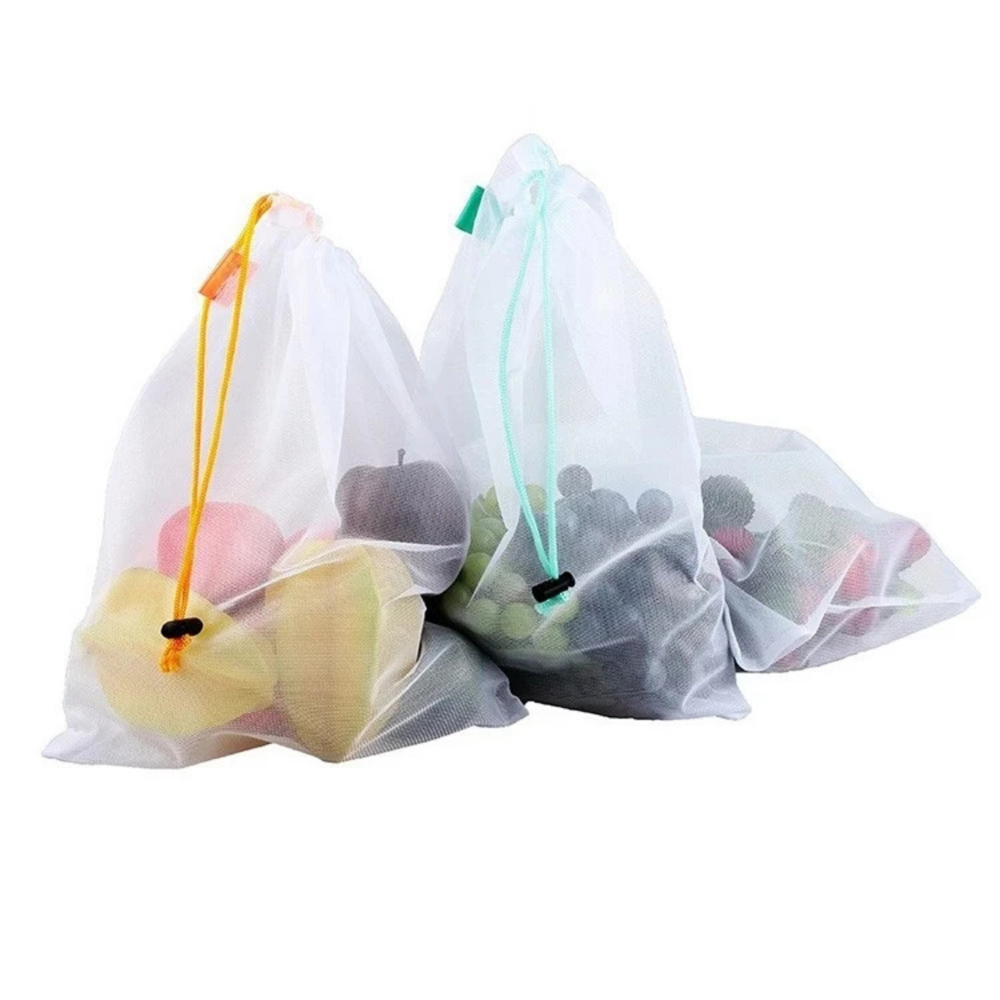 Biodegradable 5-Piece Reusable RPET Mesh Shopping Bag Set