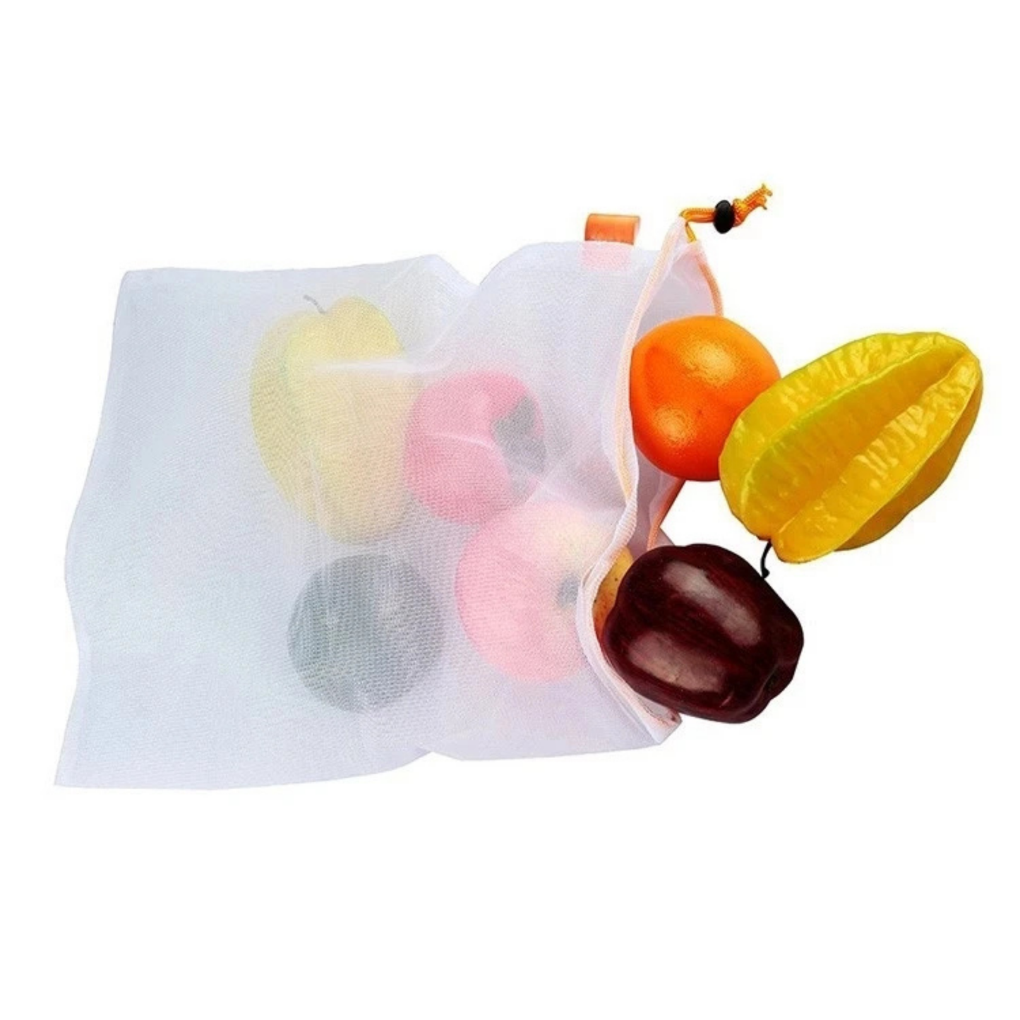 Biodegradable 5-Piece Reusable RPET Mesh Shopping Bag Set
