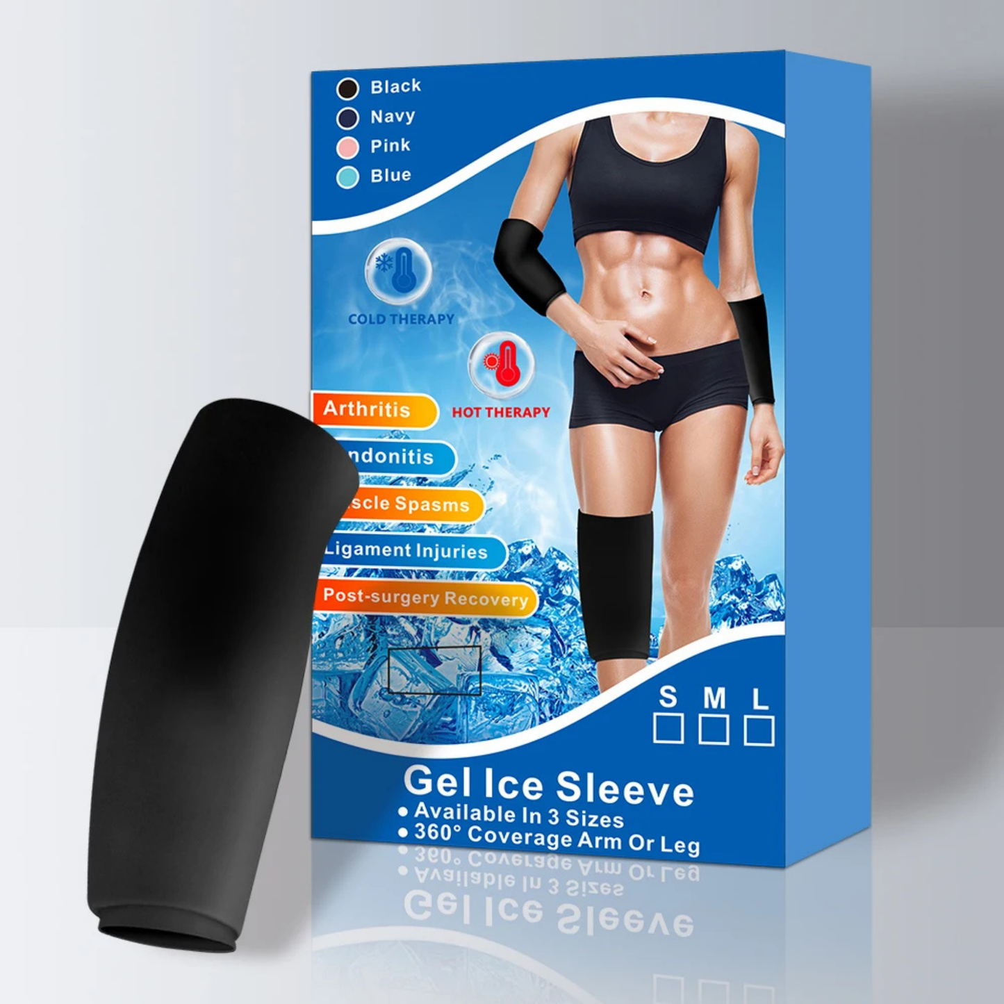 Professional Reusable Cold Compress System - Custom Elbow, Leg & Calf Sleeves