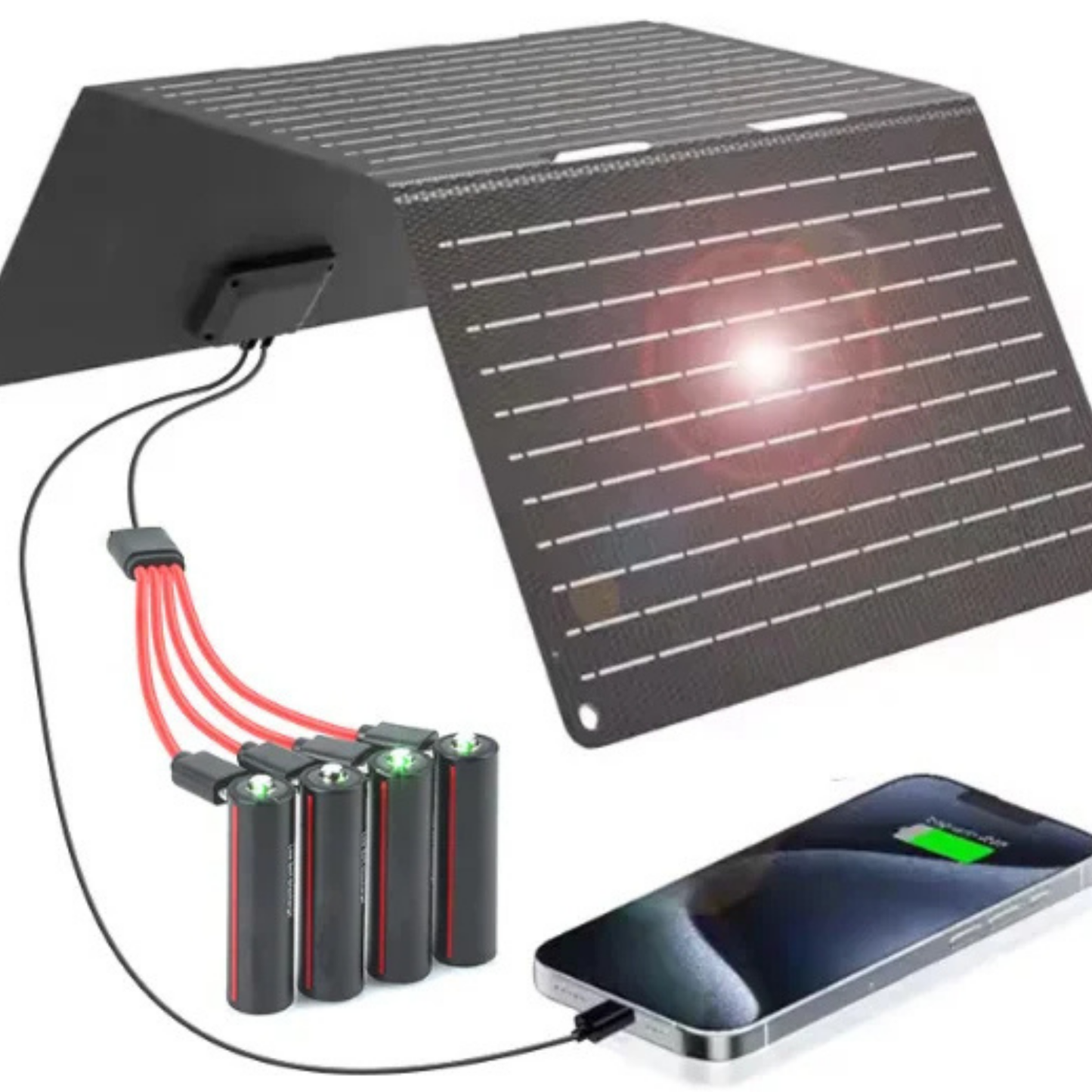 Portable 10W-30W Foldable Solar Charger - High Efficiency Power Solution