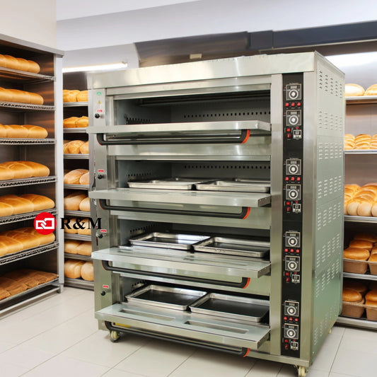 Professional Commercial Bakery & Pizza Deck Oven - Heavy Duty Stainless Steel Single Layer System
