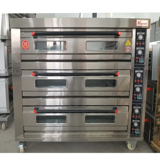 Professional 3-Deck 9-Tray Electric Bakery Oven - Commercial Bread & Pastry System