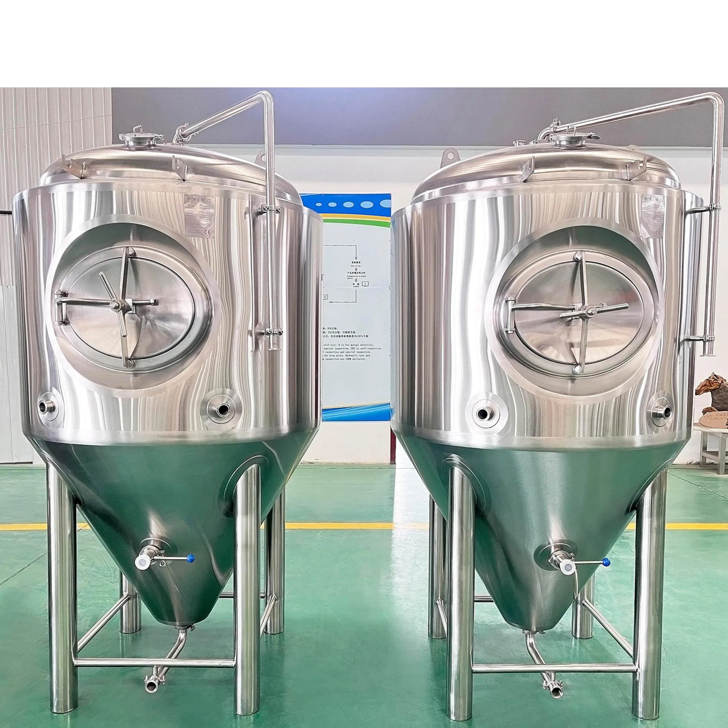 800L Conical Fermenter - Double Layer Cooling, Dimple Jacketed Brewing System