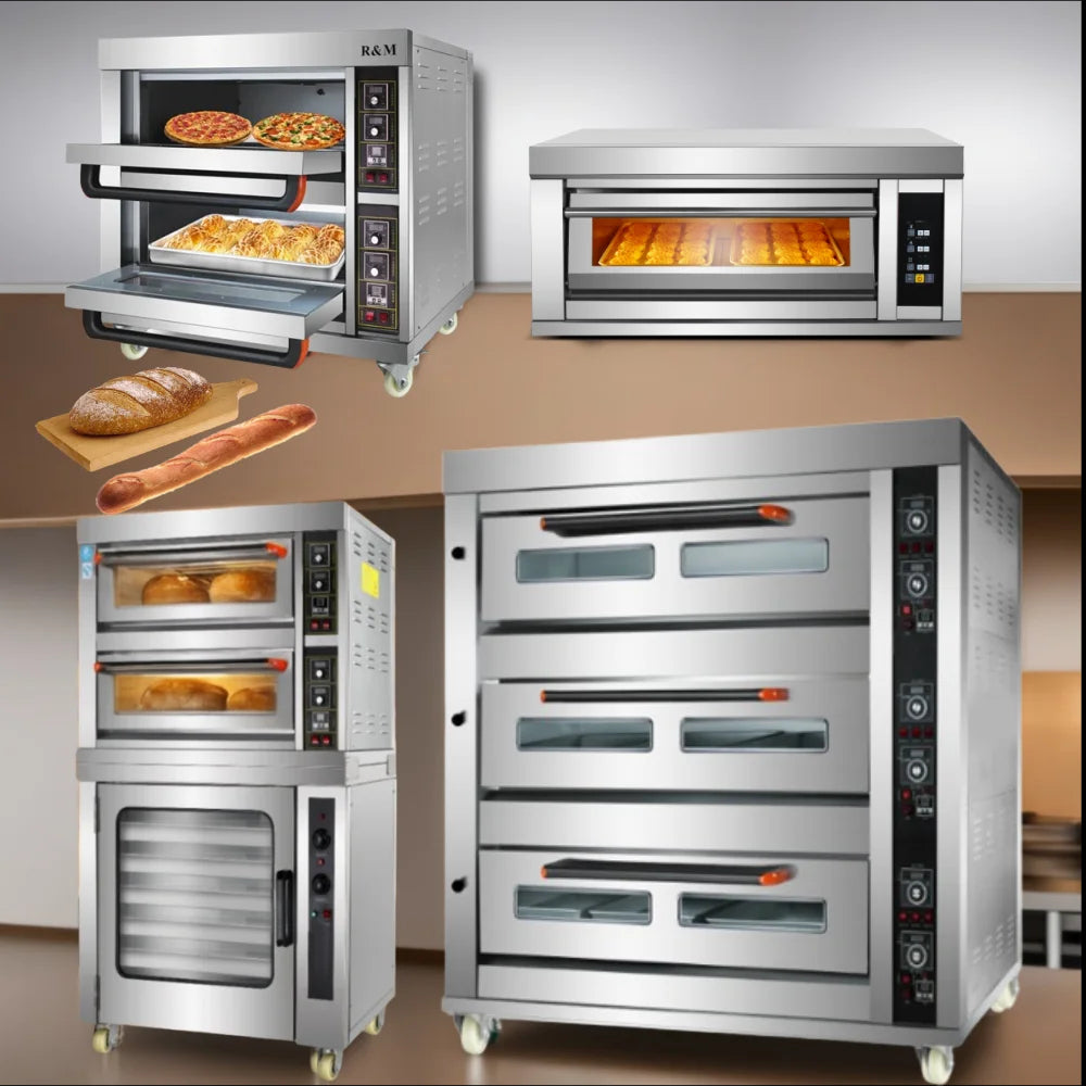 Professional Commercial Bakery & Pizza Deck Oven - Heavy Duty Stainless Steel Single Layer System