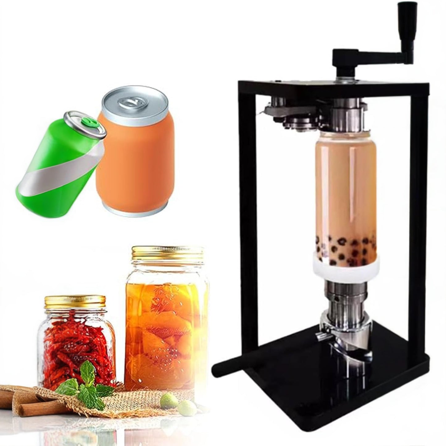 Manual Can Sealer – Portable Desktop Pop Can Sealing Machine for Small Businesses & Breweries