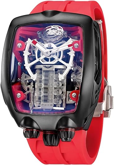 Men Automatic Anti Shock Business Tourbillon FM666 Skeleton Watch Waterproof