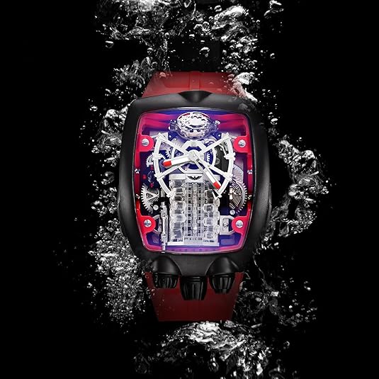 Men Automatic Anti Shock Business Tourbillon FM666 Skeleton Watch Waterproof