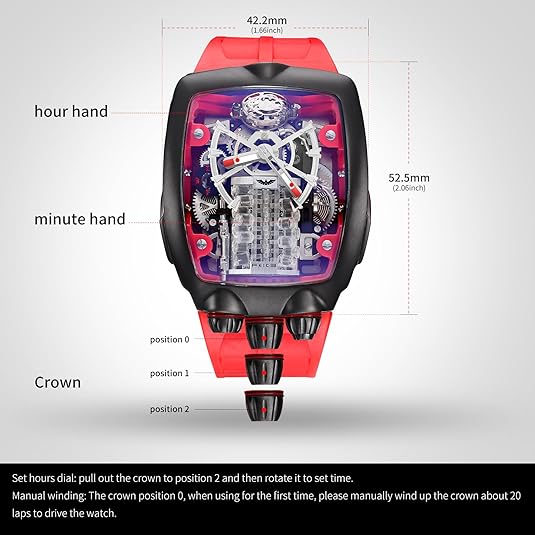 Men Automatic Anti Shock Business Tourbillon FM666 Skeleton Watch Waterproof