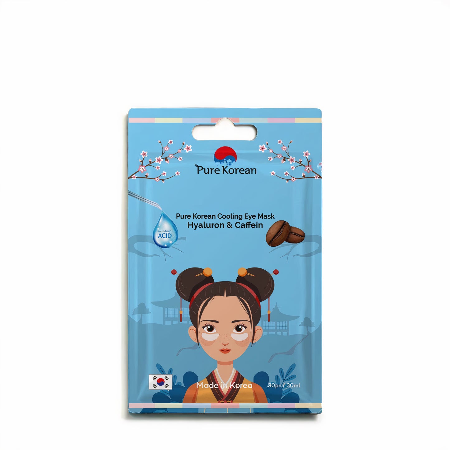 Pure Korean Cooling Eye Mask 30 ml (Hyaluron & Caffeine)