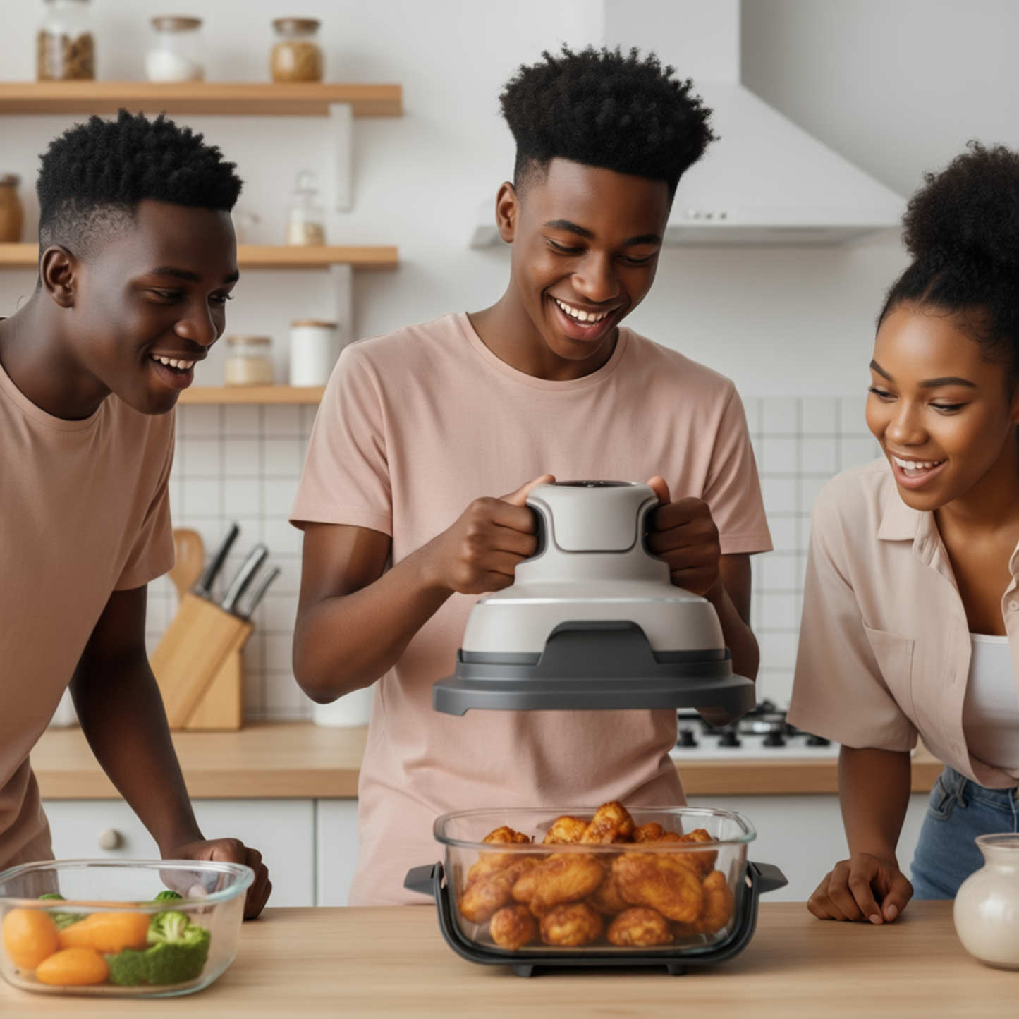 Professional 4-in-1 High-Quality Crispy Intelligent Fully Automatic Electric Air Fryer