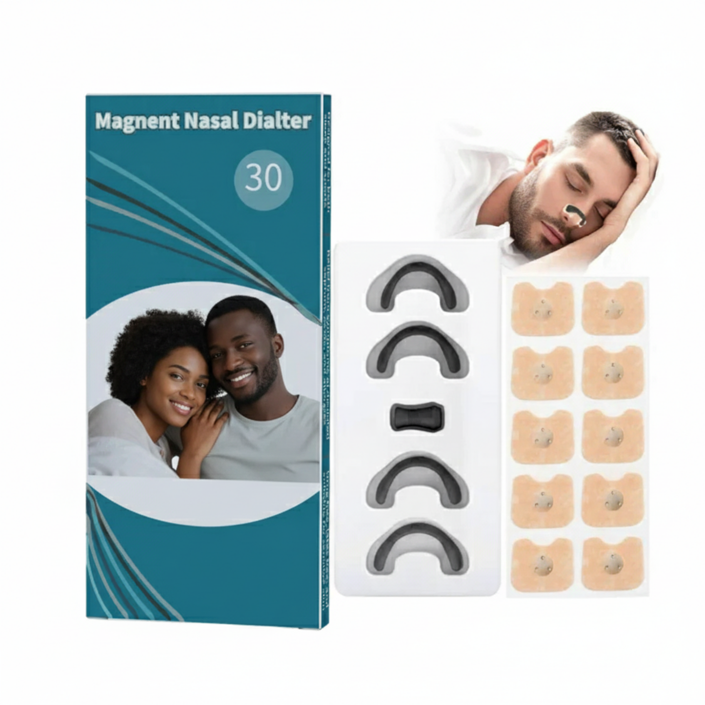 Magnetic External Nasal Dilator - Professional Anti-Snoring Solution for Sleep