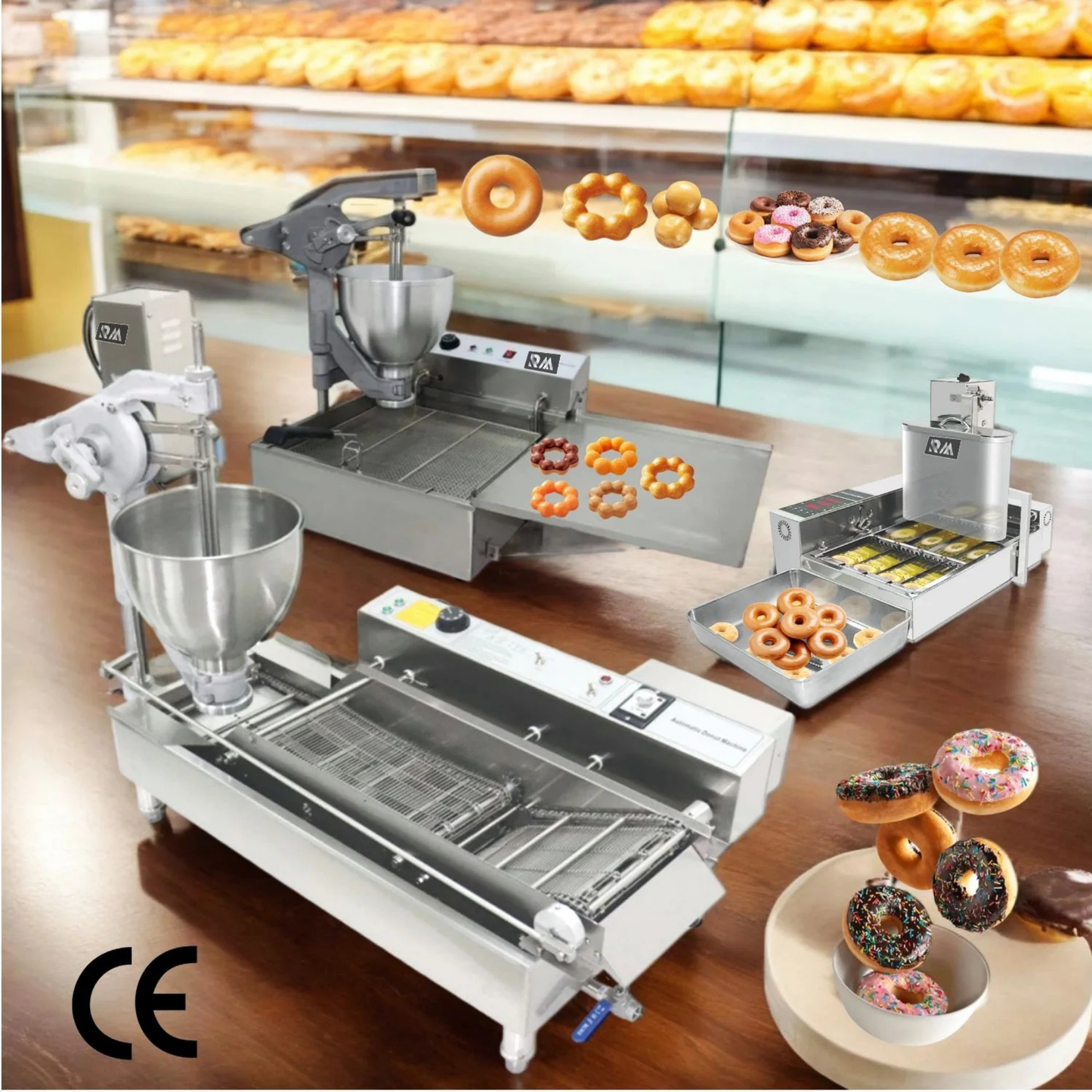 Commercial Automatic Donut Fryer – Beignet, Mochi & Doughnut Maker Machine