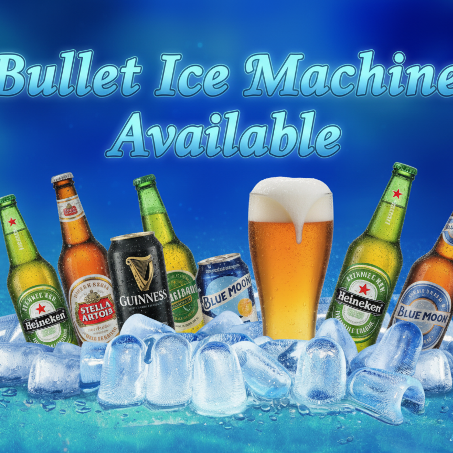 Commercial Bullet Ice Maker: 25-75kg Output for Restaurants & Bars