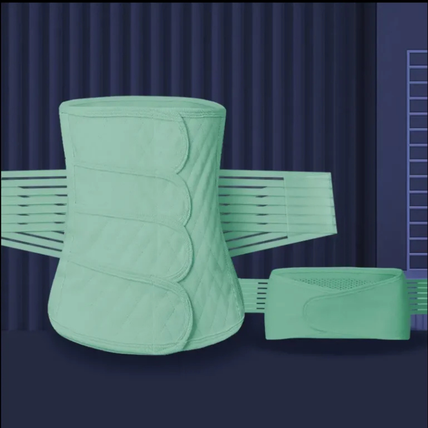 Premium Black Postnatal Recovery C-Section Band - Postpartum Support Wrap System