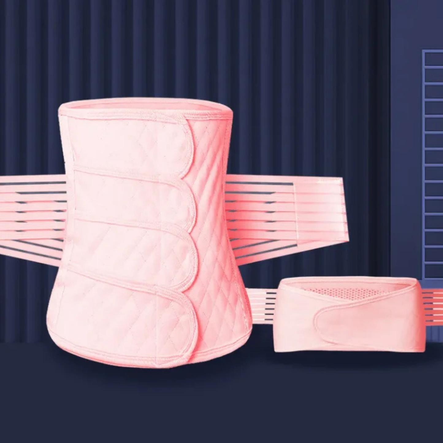 Premium Black Postnatal Recovery C-Section Band - Postpartum Support Wrap System