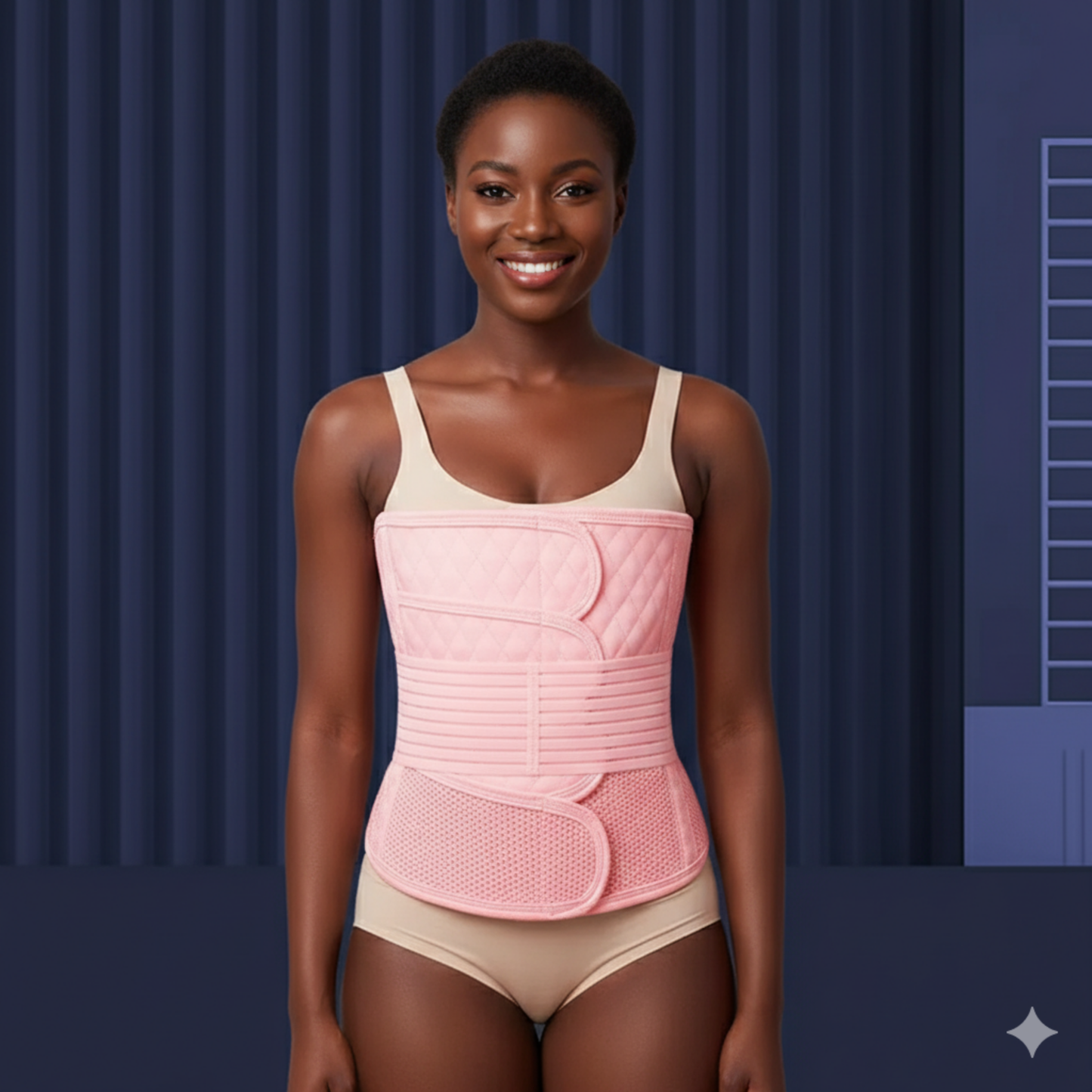 Premium Black Postnatal Recovery C-Section Band - Postpartum Support Wrap System