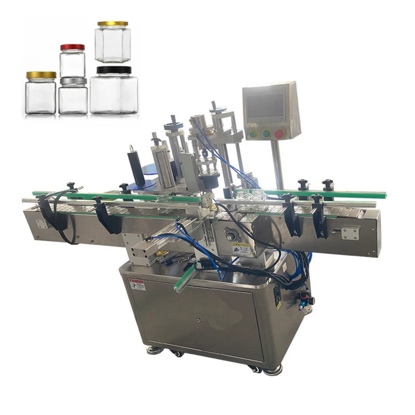 CE Certified Automatic Square Bottle Wrap-Around Labeling Machine System