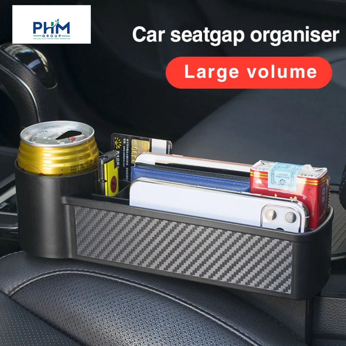 Premium Multifunctional Car Seat Organizer - Cup Holder & Storage Solution