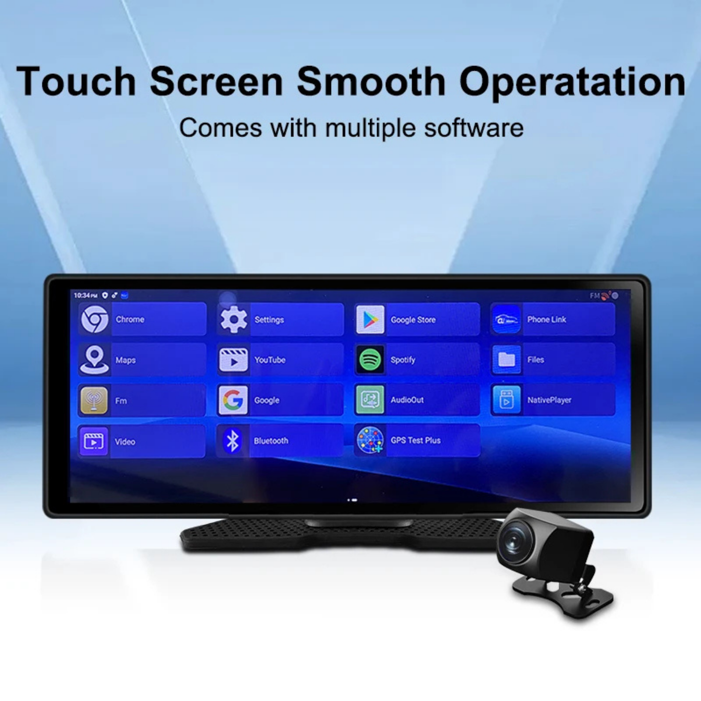 10.25" Android Auto & CarPlay Head Unit with Wi-Fi and Touchscreen