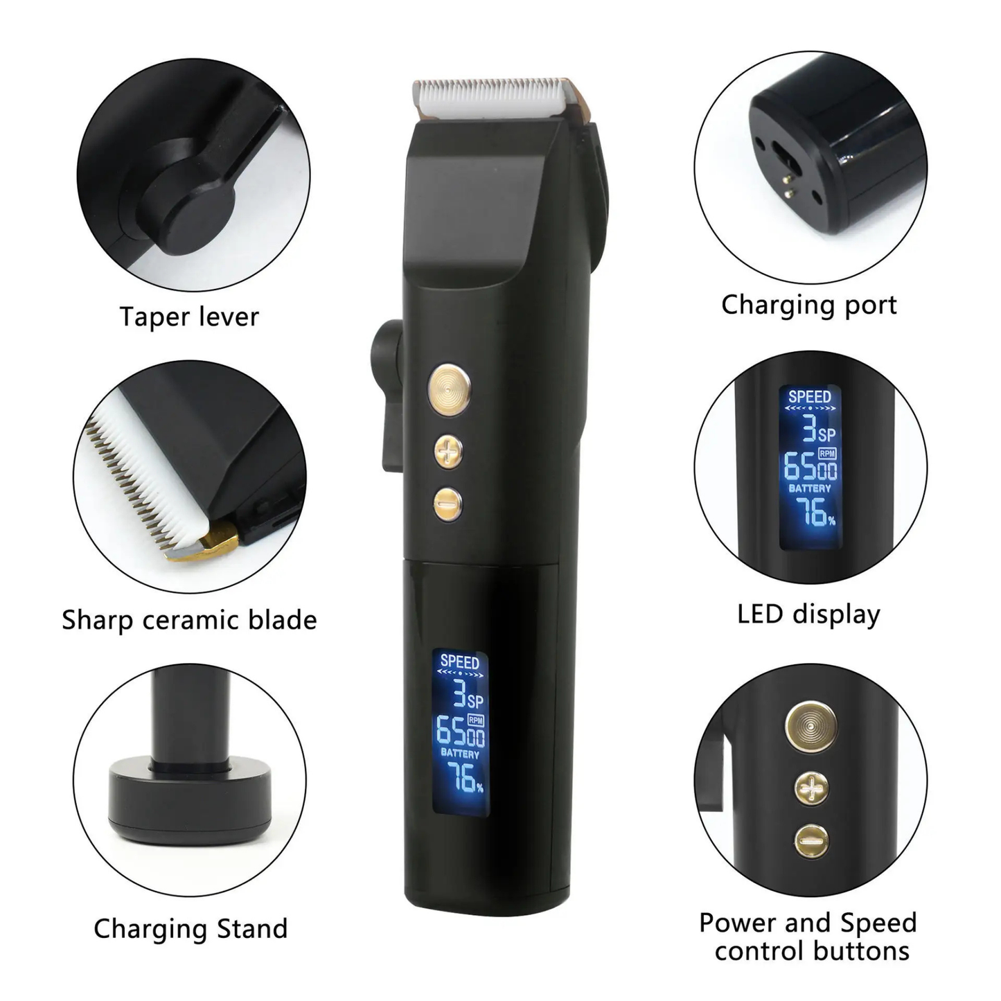 Professional Cordless Hair Trimmer - Advanced Mini Electric Clipper for Men & Barbers