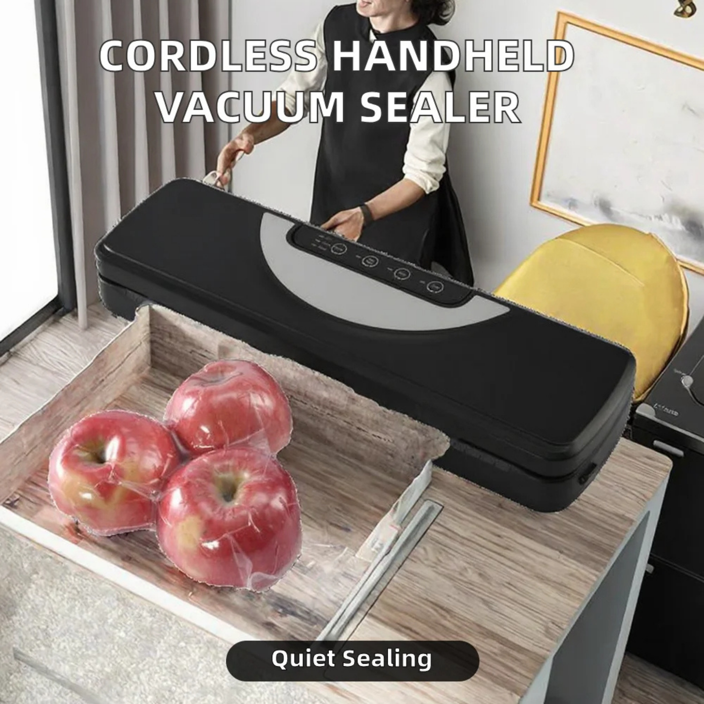 Premium Cordless Handheld Vacuum Sealer - Compact Food Preservation System