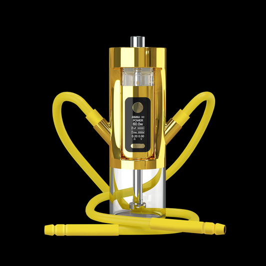 Premium 2-in-1 Acrylic Smoking Hookah Set 2000mAh Electric Shisha Non-Charcoal for Travel