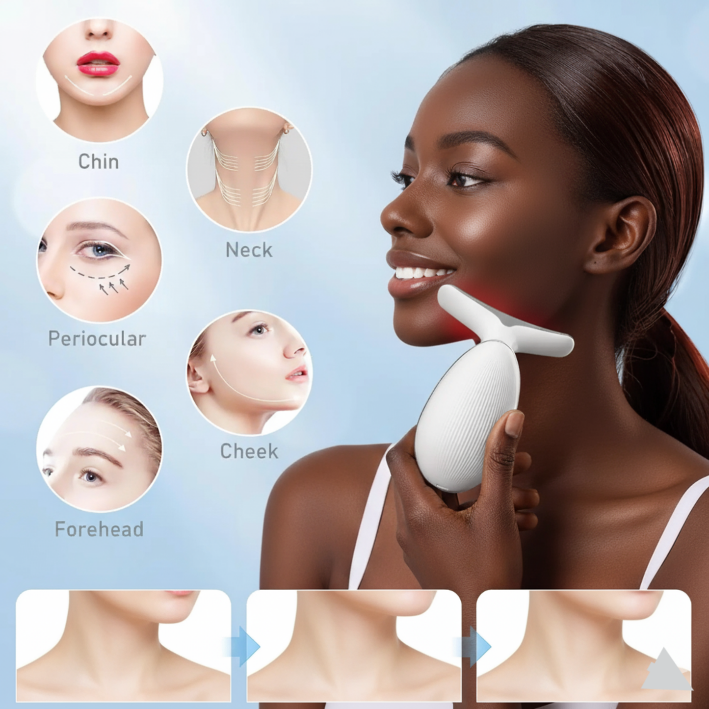 Professional Electric Facial & Neck Massager - Derclive Release Roller for Skin Care & Relaxation