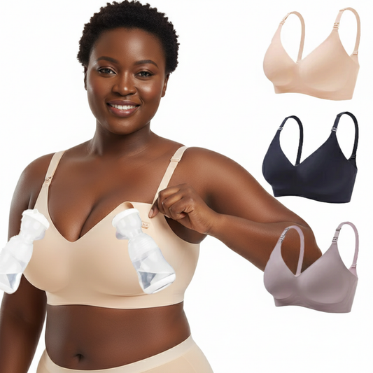 Seamless Hands-Free Breast Pumping Bra - Wireless Nursing Support for Mothers