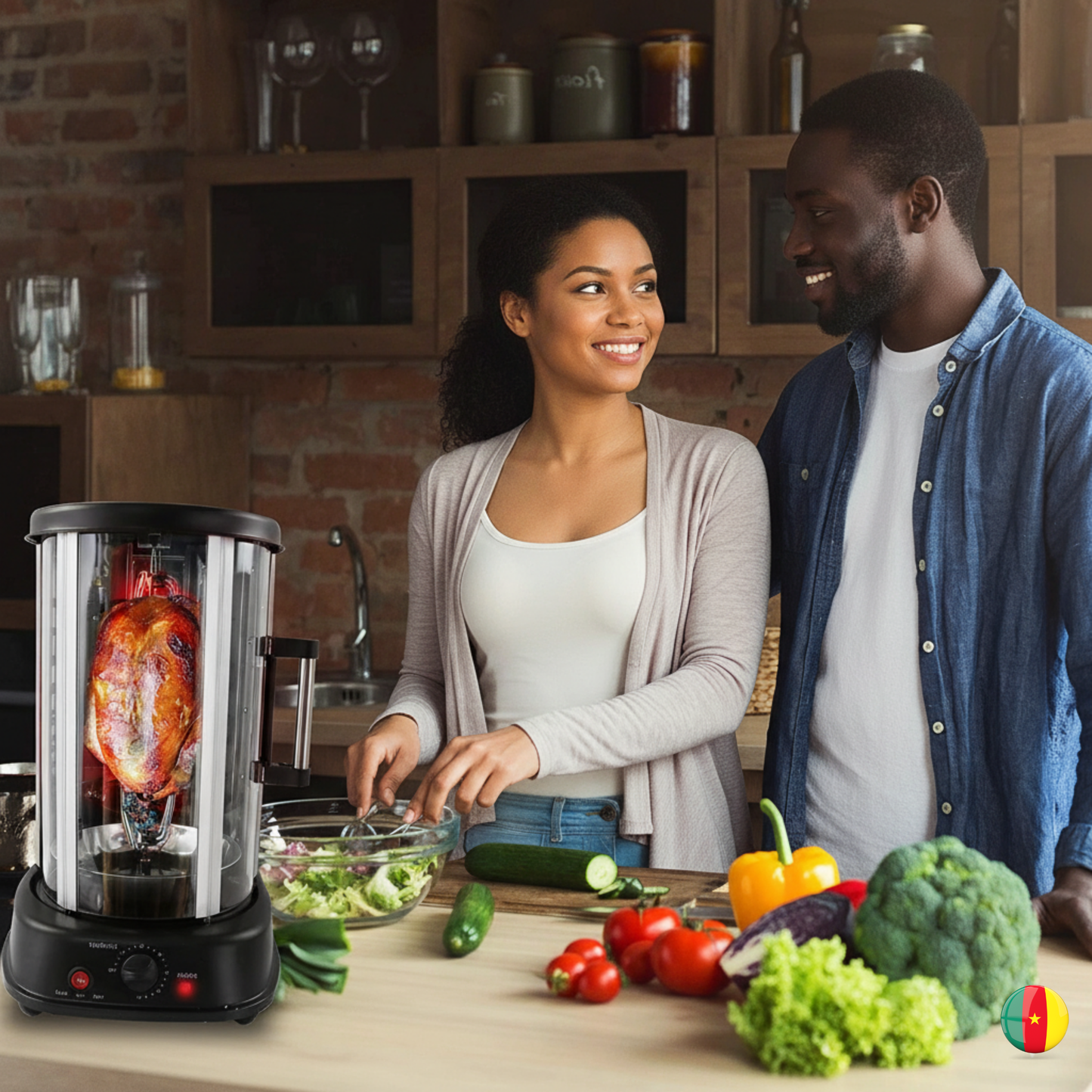 Professional Electric Vertical Rotisserie Oven – 21L/31L Home Chicken Roaster