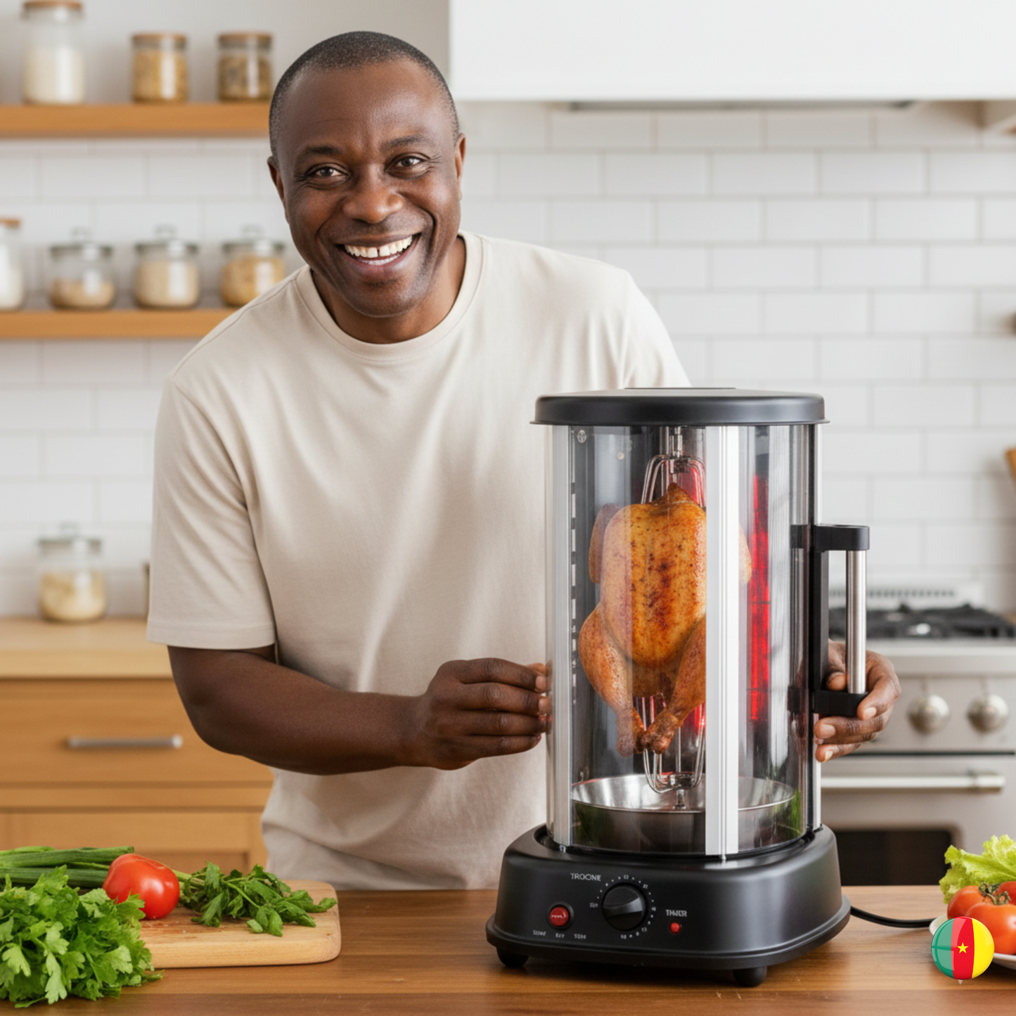 Professional Electric Vertical Rotisserie Oven – 21L/31L Home Chicken Roaster