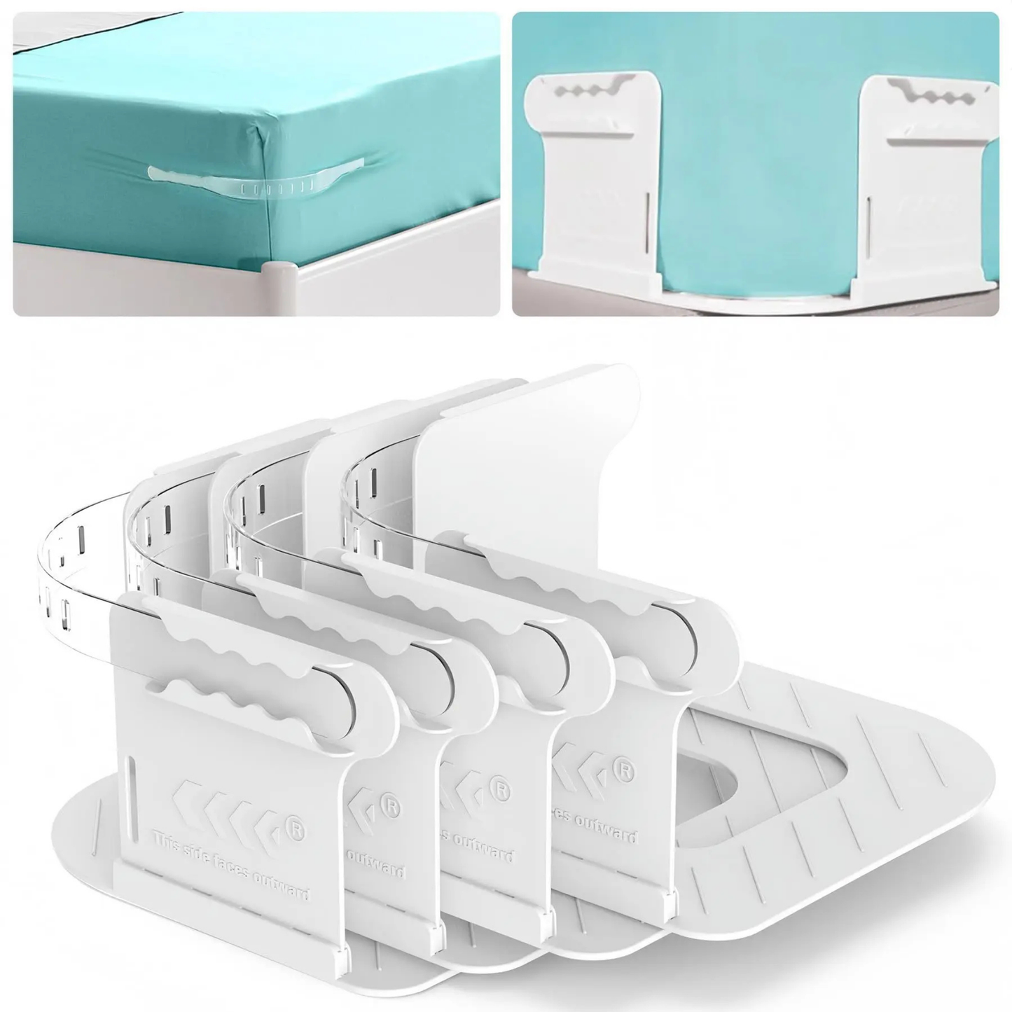 Heavy Duty Bedsheet Corner Tightener Clips - Secure Mattress Sheet Grippers