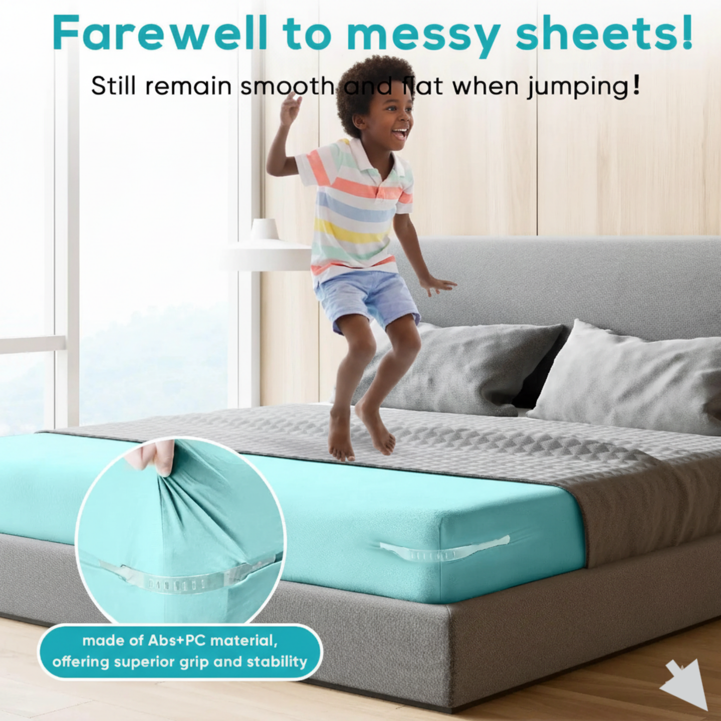 Heavy Duty Bedsheet Corner Tightener Clips - Secure Mattress Sheet Grippers