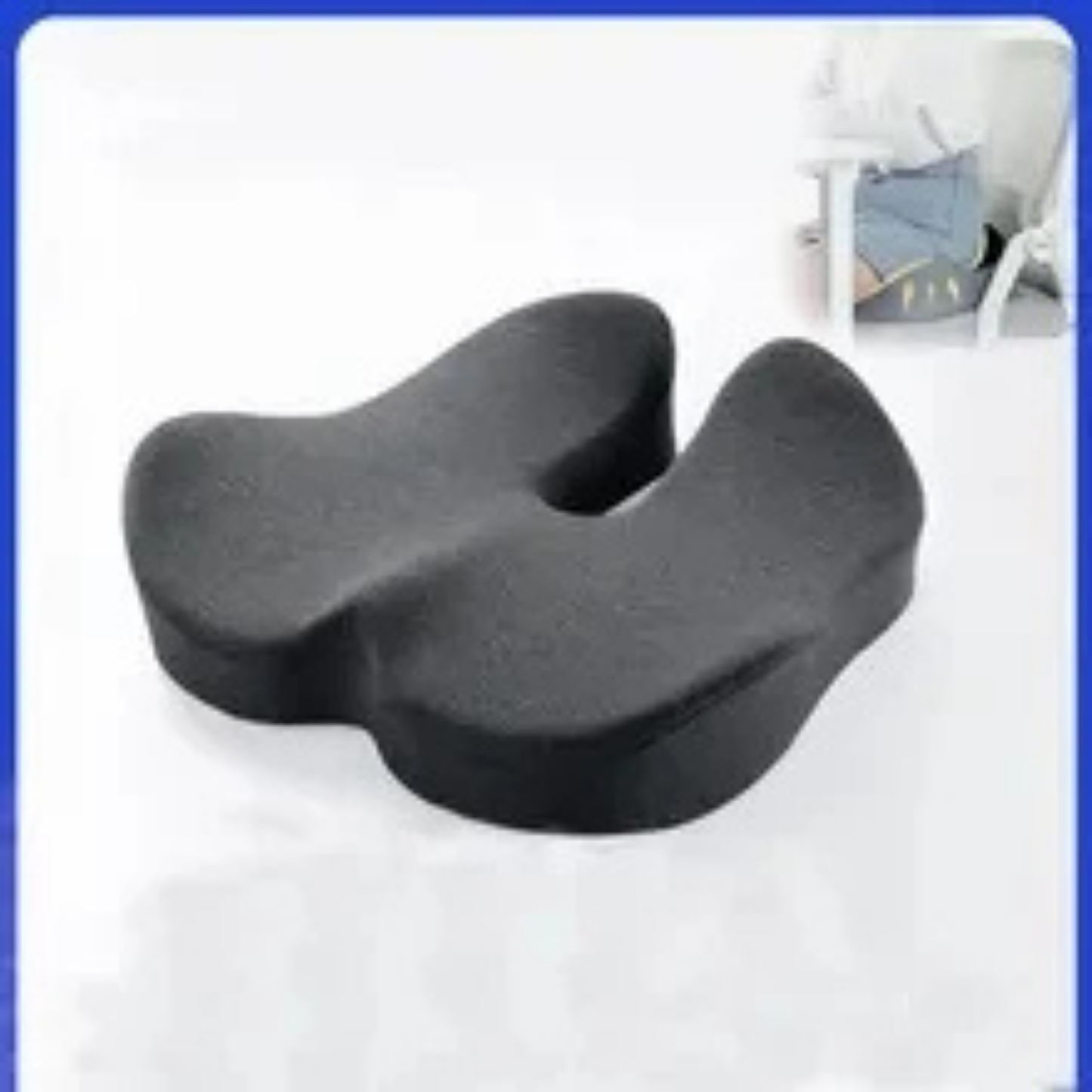 Premium Memory Foam Seat Cushion for Office Chairs & Cars - Back Pain Relief