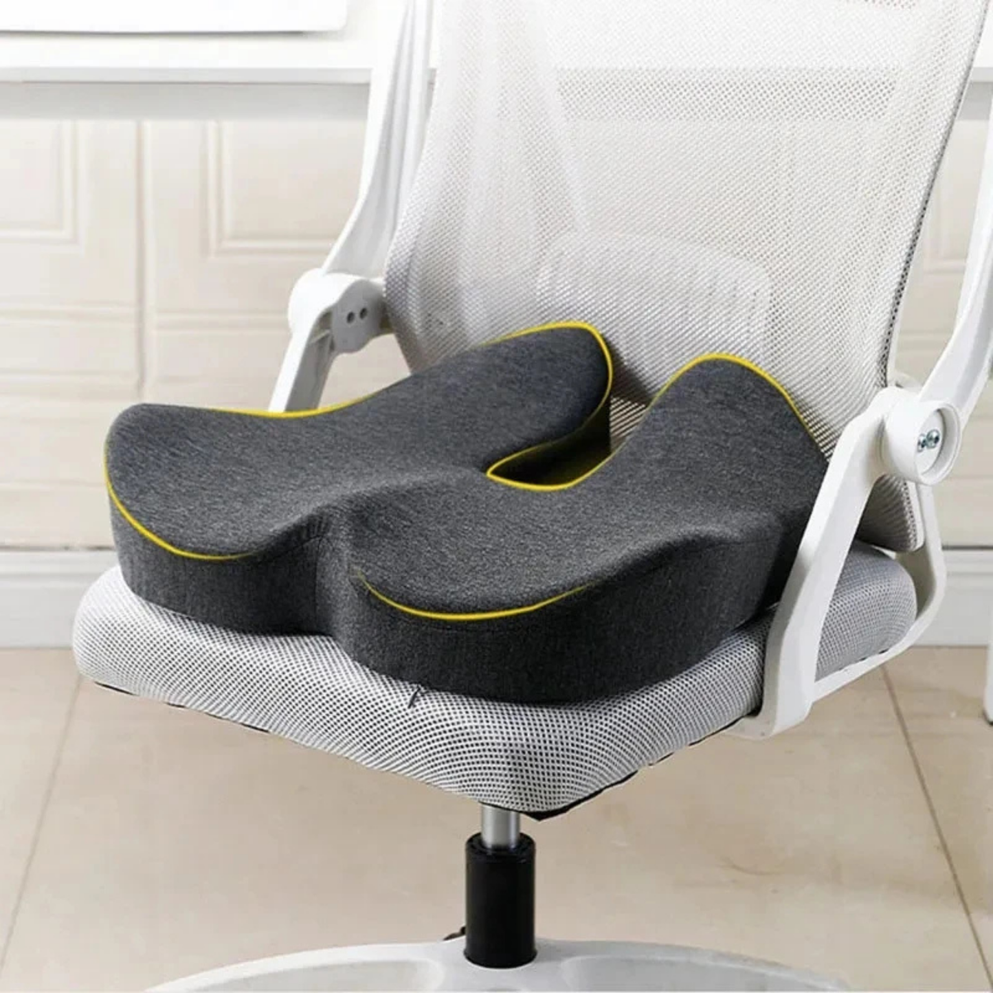 Premium Memory Foam Seat Cushion for Office Chairs & Cars - Back Pain Relief