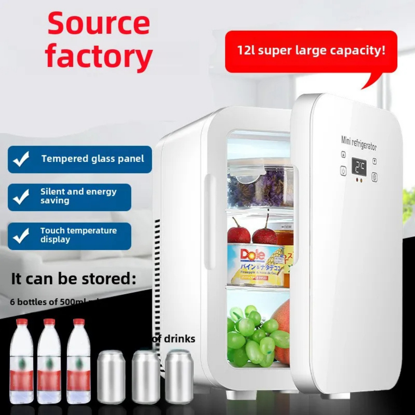 20L Dual-Use Mini Car Cooler Freezer - 12V Semiconductor Refrigeration